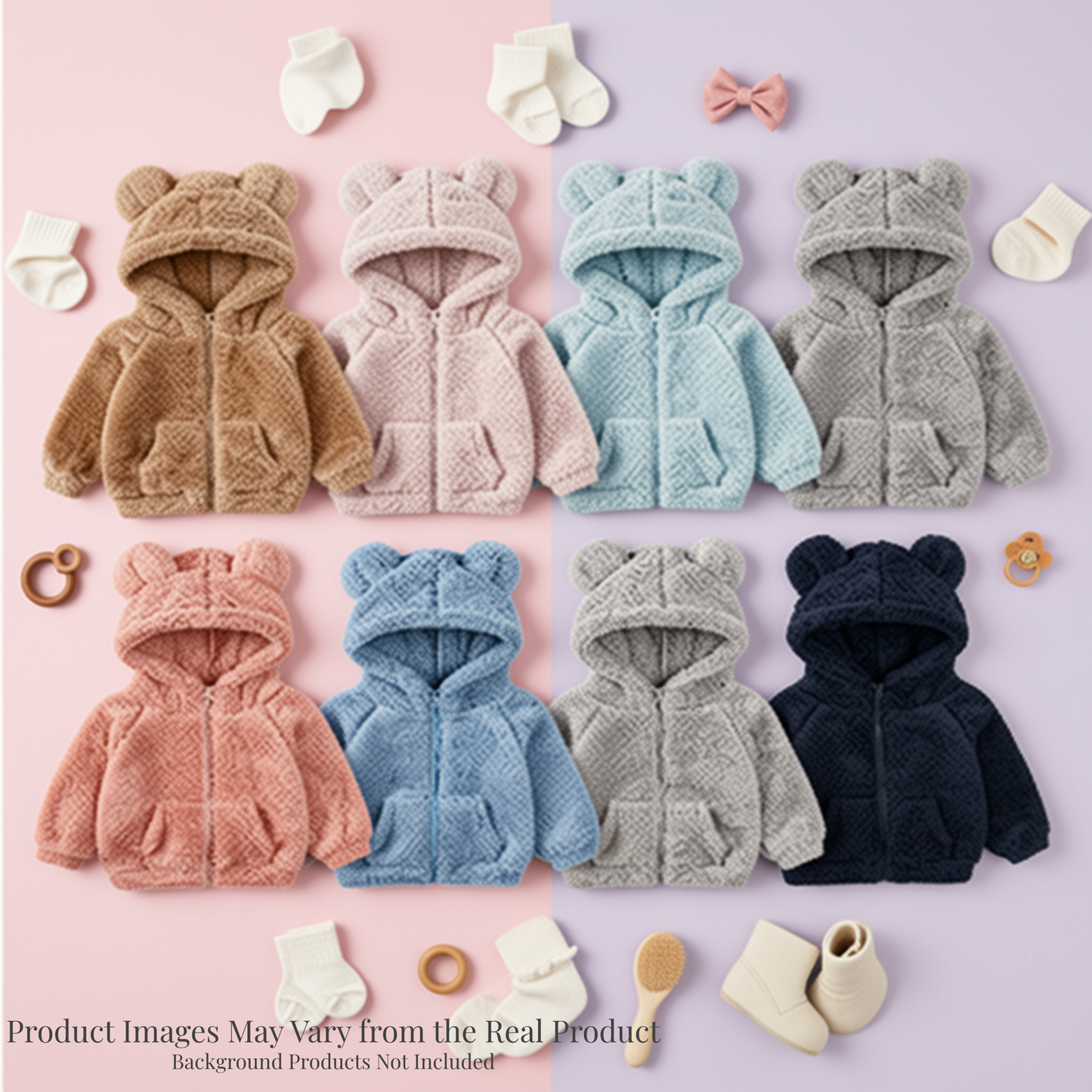 Children Berber Fleece Hoodie Children's Clothing Cartoon Bear Boy Thickened