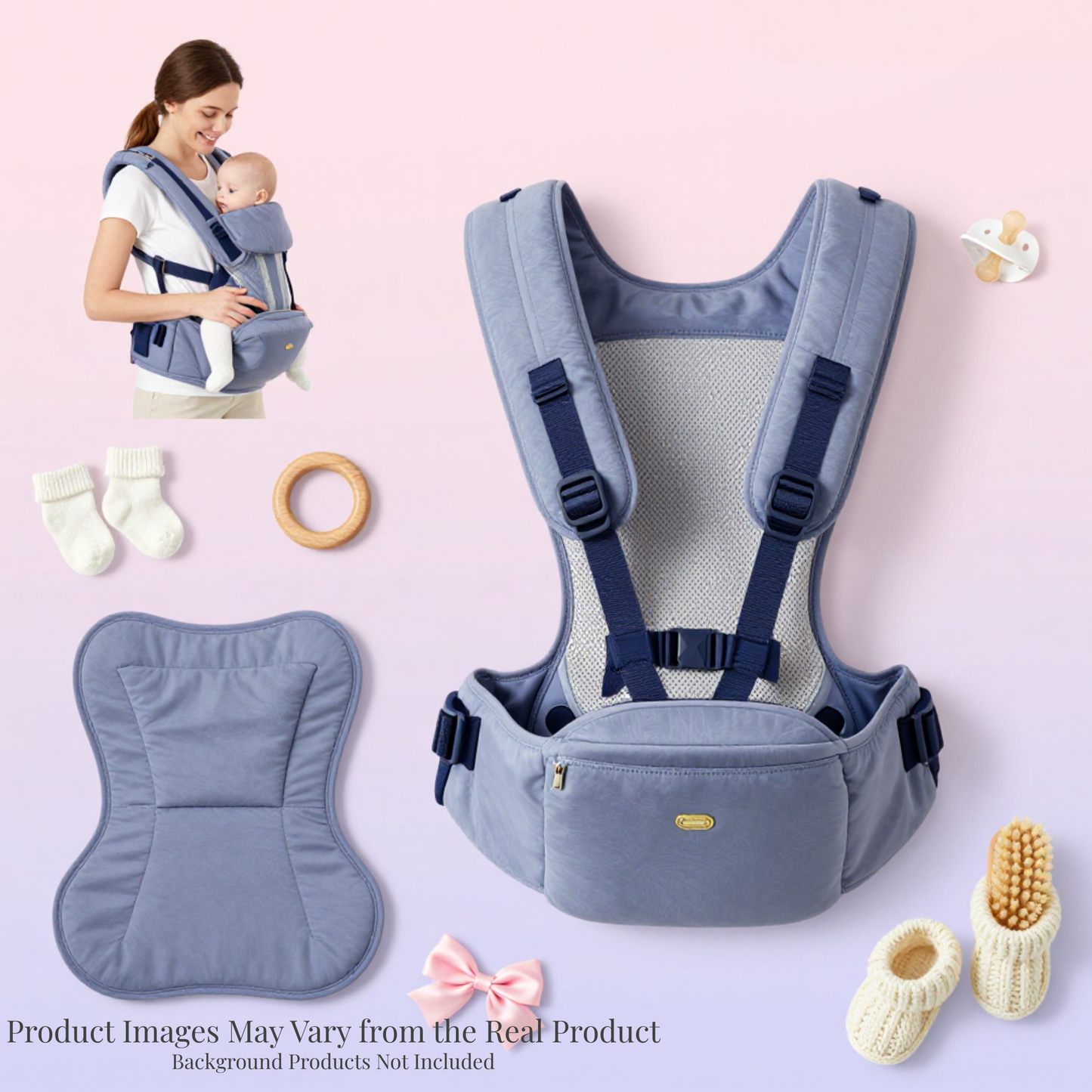 Ergonomic Baby Carrier Infant Baby Hipseat Carrier 3 In 1 Front Facing Ergonomic Kangaroo Baby Wrap Sling