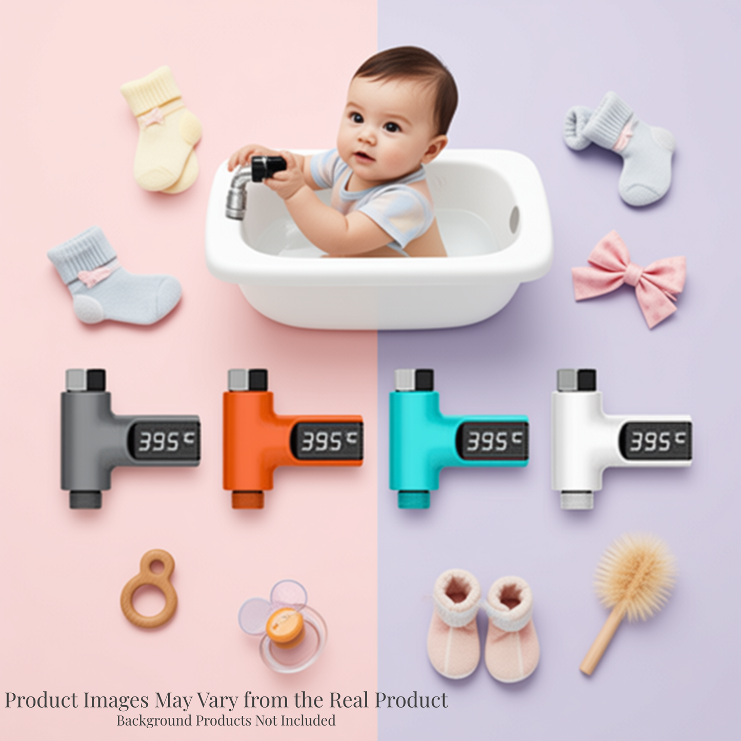 LED Water Temperature Gauge Visible Shower Temperature Meter Child Temperature Control Shower Thermometer